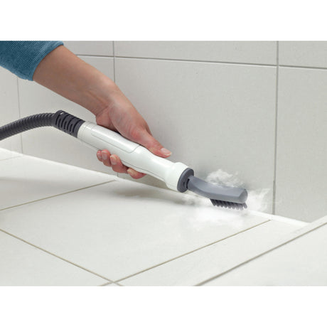 Black+decker fsmh1321 1600w dampmoppe med 6 tilbehør damprenser (hvid blå-grå)