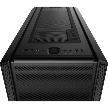 Vær stille! silent base 802 vindue midi tårnhus (sort | 2x USB-A | 1x USB-C | vindue)