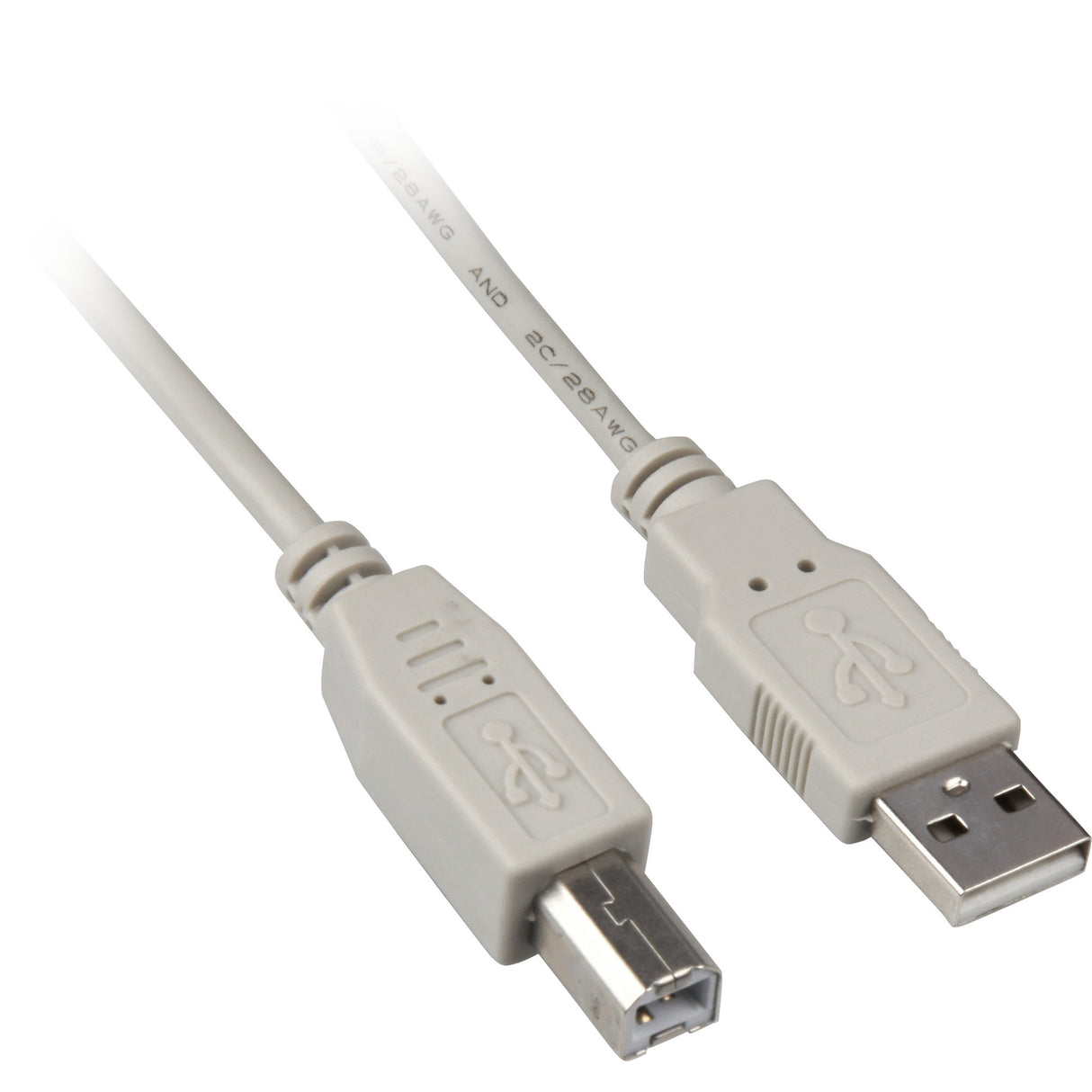 Sharkoon USB-A 2.0 > USB-B-kabel (grå, 0,5 meter)