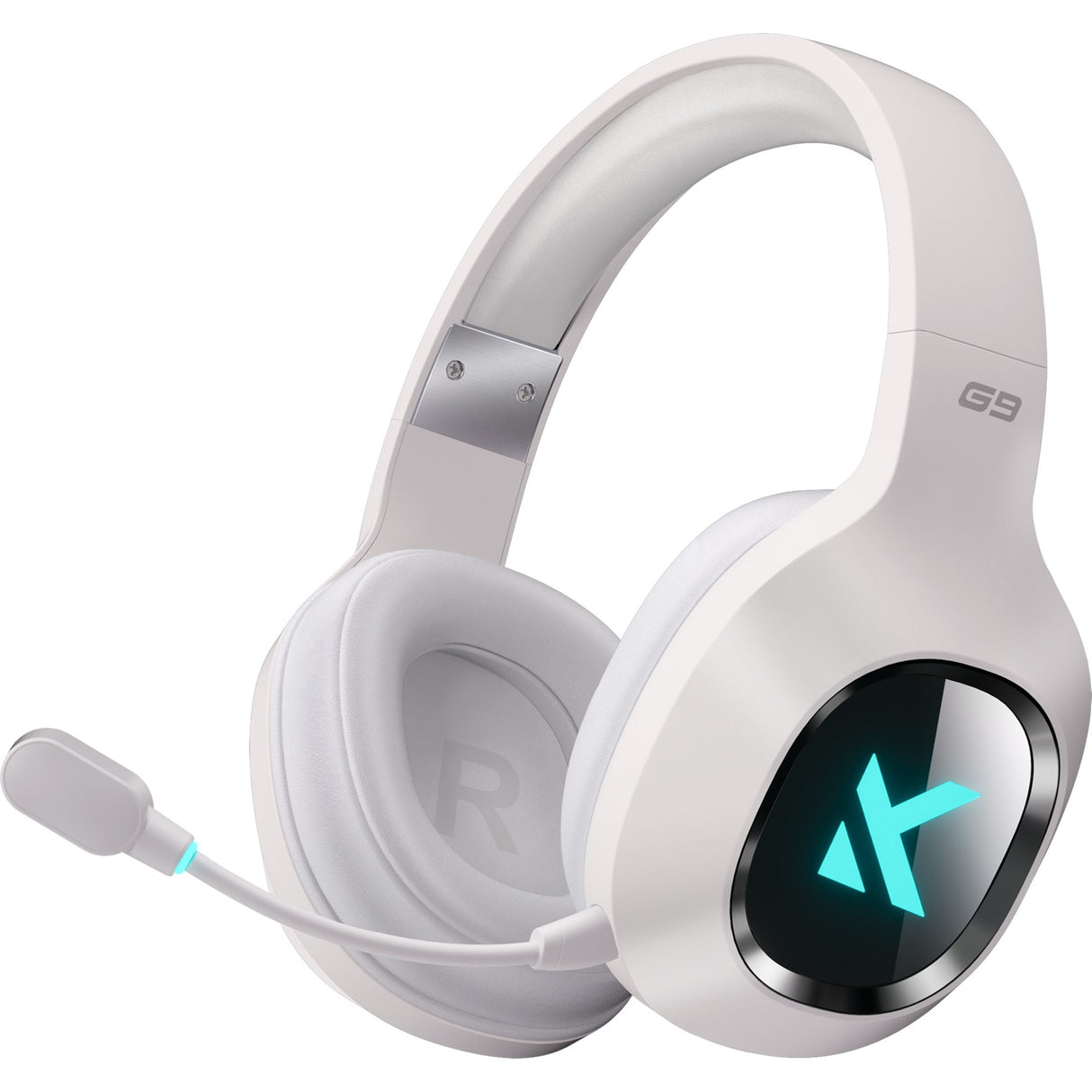 Mchose g9 pro trådløst over-ear gaming headset (hvidt, kablet 2,4g bt trådløst type-c)