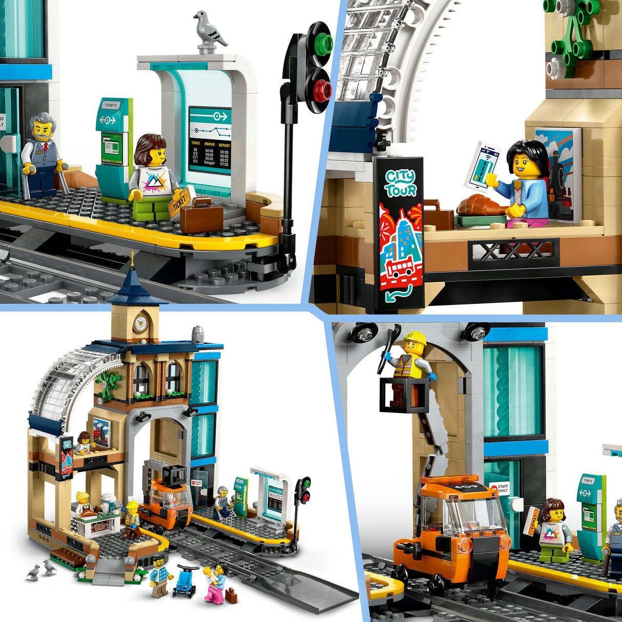 Lego ® city centralstation, byggelegetøjssæt - 60469