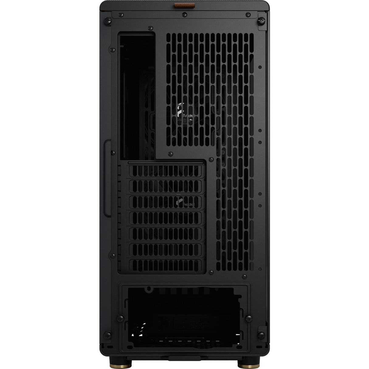 Fractal design nord midi tårnhus (sort træ farve | 2x USB-A | 1x USB-C | hærdet glas)