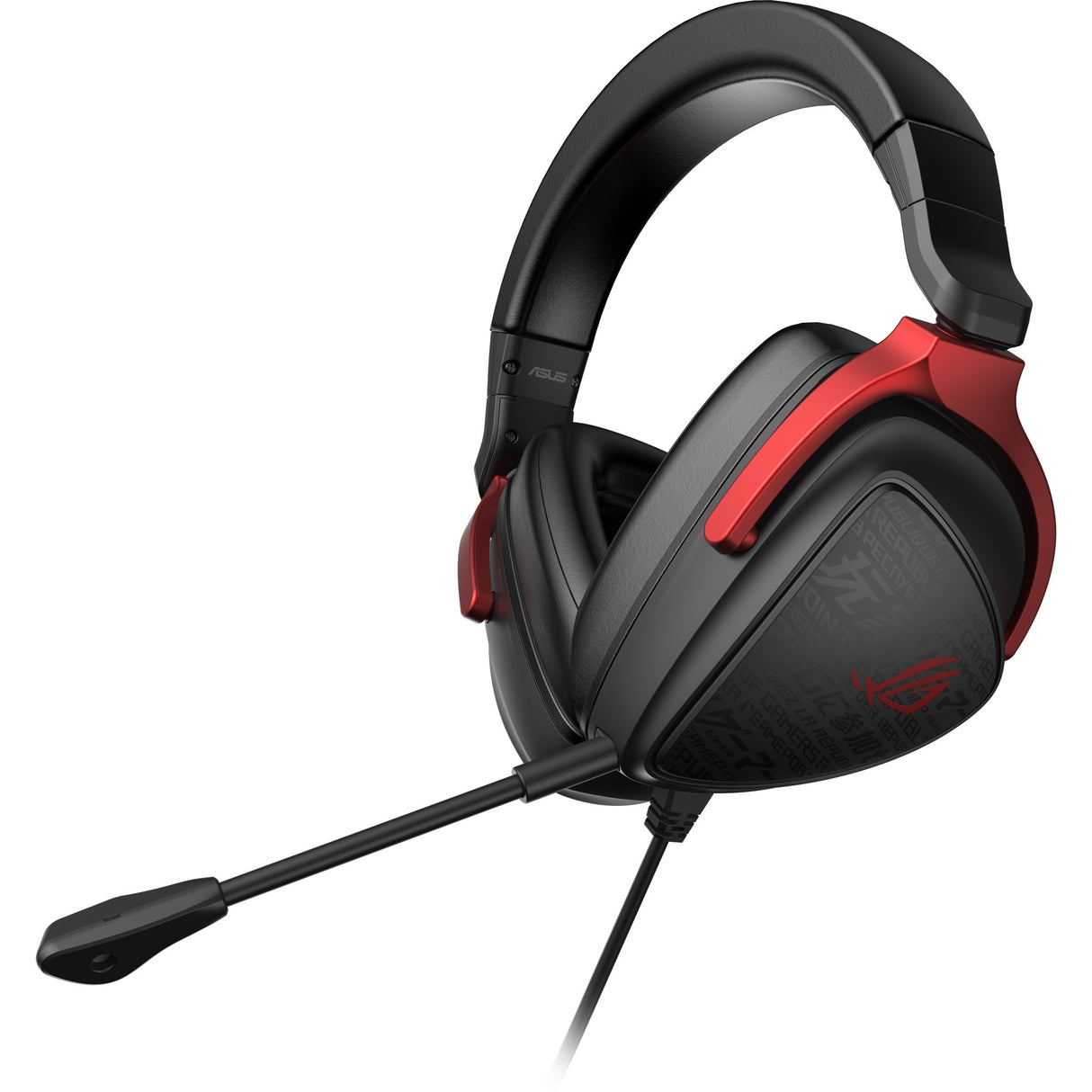 Asus rog delta s core over-ear gaming headset (sort rød, pc, playstation 4, playstation 5, xbox one, xbox series x|s, nintendo switch)