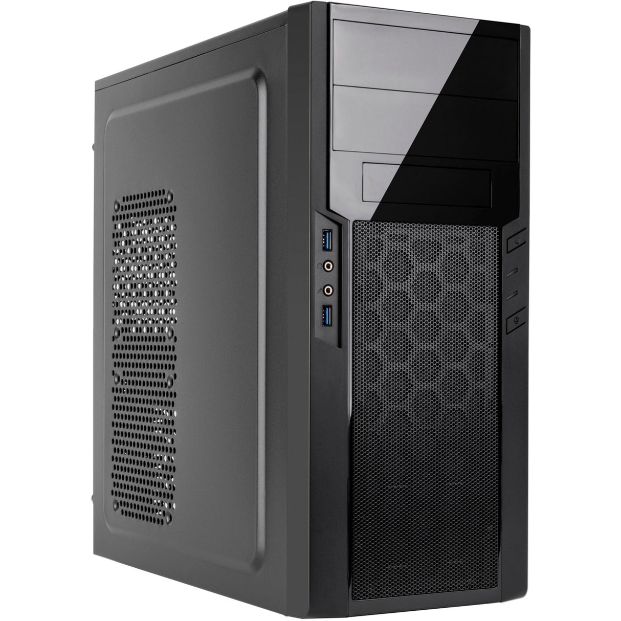 Silverstone sst-ps13b midi tårnhus (sort | 2x USB-A)