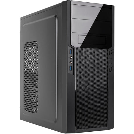 Silverstone sst-ps13b midi tårnhus (sort | 2x USB-A)