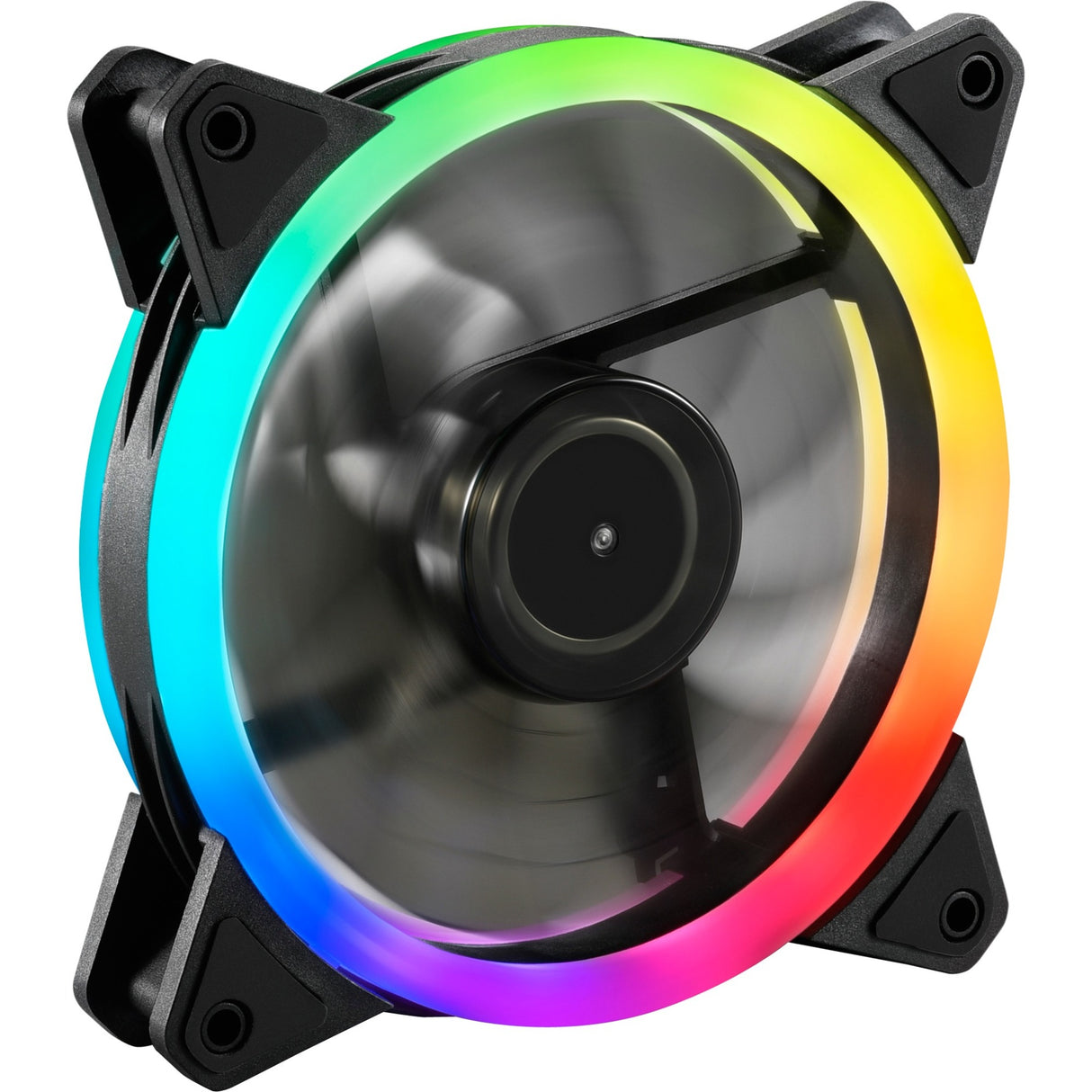 Sharkoon shark blades pwm rgb case ventilator (sort, 120 x 120 x 25 mm)
