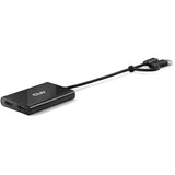 Club 3D USB-C til 2x HDMI video splitter med DisplayLink HDMI splitter (sort, med USB-A adapter)