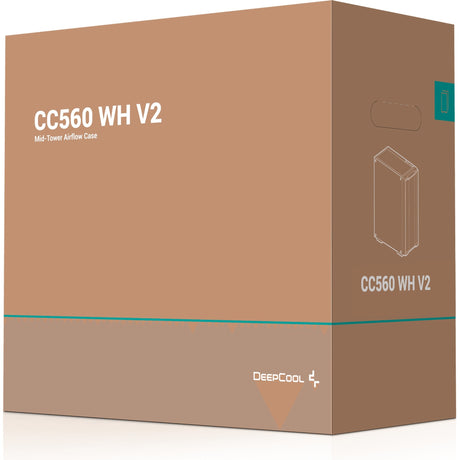 Deepcool cc560 v2 midi tårnhus (hvid | 2x USB-A | hærdet glas)