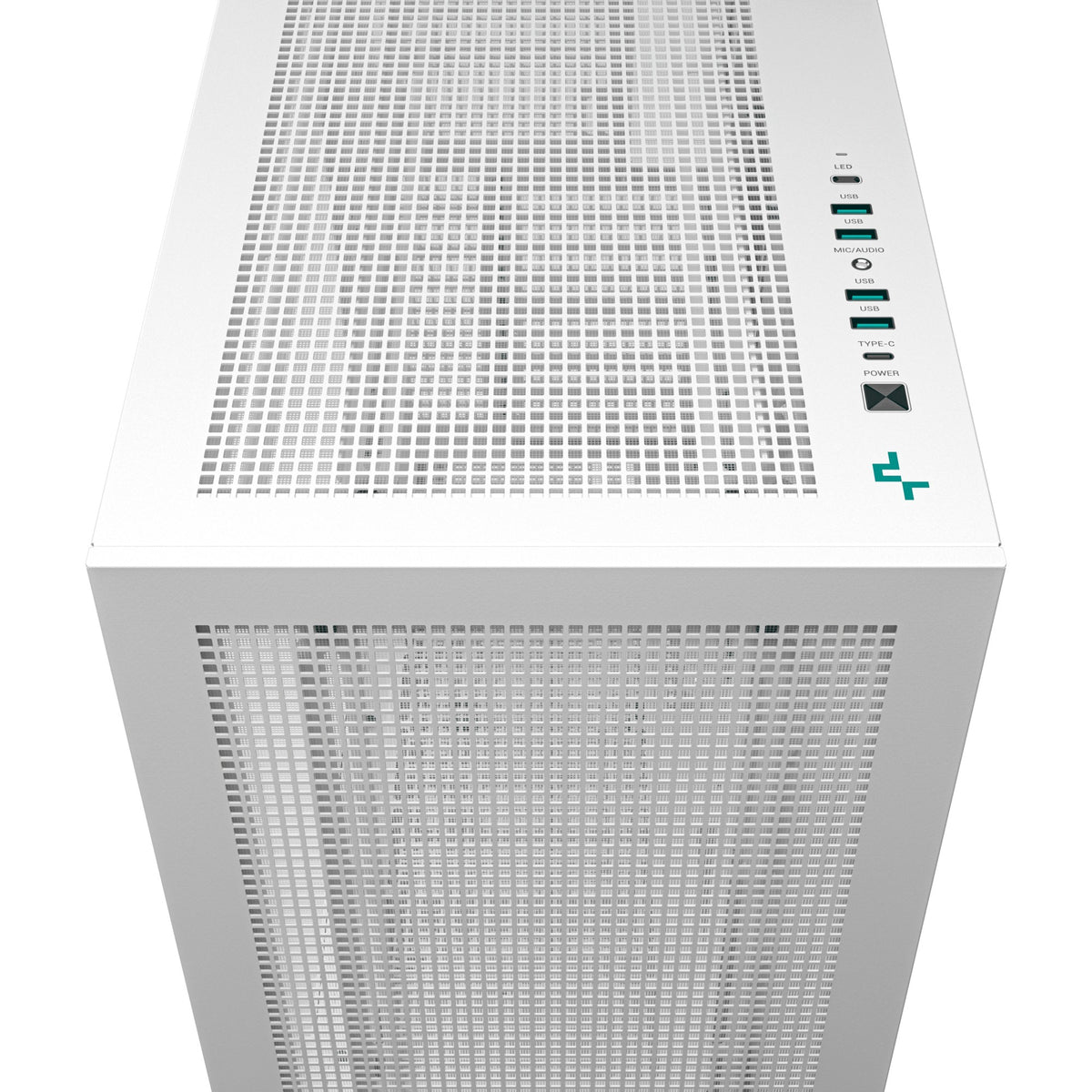 Deepcool morpheus midi tårnhus (hvid | 4x USB-A | 1x USB-C | RGB | hærdet glas)