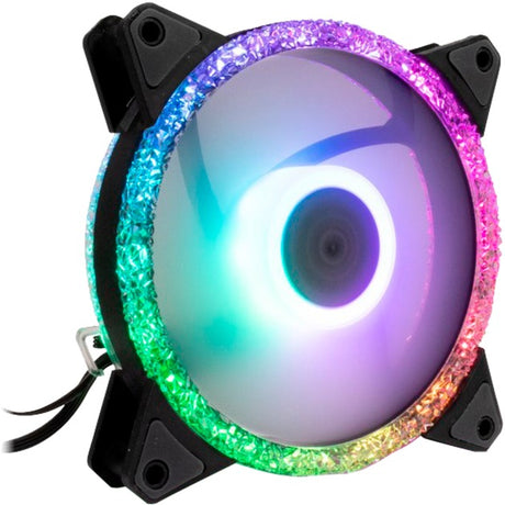 Inter-tech argus rs-07 rgb sæt 120x120x25 kuffertventilatorer (sort, 3 stykker, 120 x 120 x 25 mm, pwm)