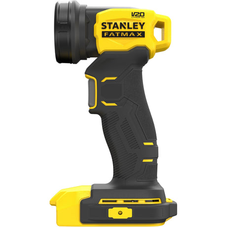 Stanley Fatmax V20 18V LED-lampe med roterende arbejdslampe (gul sort, batteri og oplader medfølger ikke)