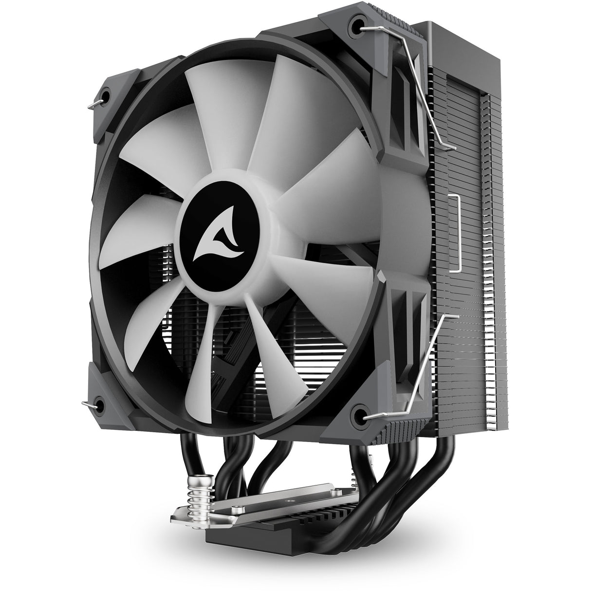 Sharkoon a50 rgb cpu køler (sort, 4-benet pwm blæserstik)