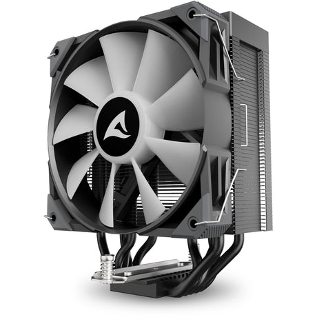 Sharkoon a50 rgb cpu køler (sort, 4-benet pwm blæserstik)