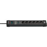 Brennerstuhl premium-line overspændingsbeskyttelse 26000a 6-vejs sort 1.8m h05vv-f 3g1.5