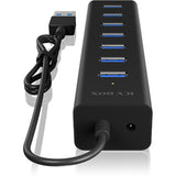 Icy box ib-hub1700-u3 usb hub (sort)