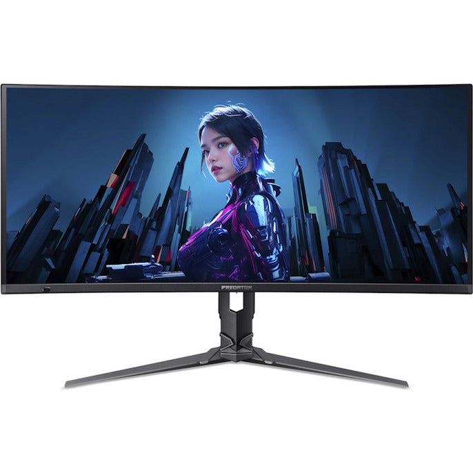 Acer Predator x34 x5 34 buet ultrabred gaming-skærm (sort, 240 Hz, HDMI, skærmport, USB, lyd, AMD free-sync)