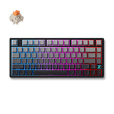 Mchose z75s mountains gradient flame orange metal topcover trådløst mekanisk rgb-tastatur (sort, us-layout (qwerty), ttc flame orange, 75%, rgb, hot swap, sidegraveret pbt, trådløs | bluetooth | usb-c)
