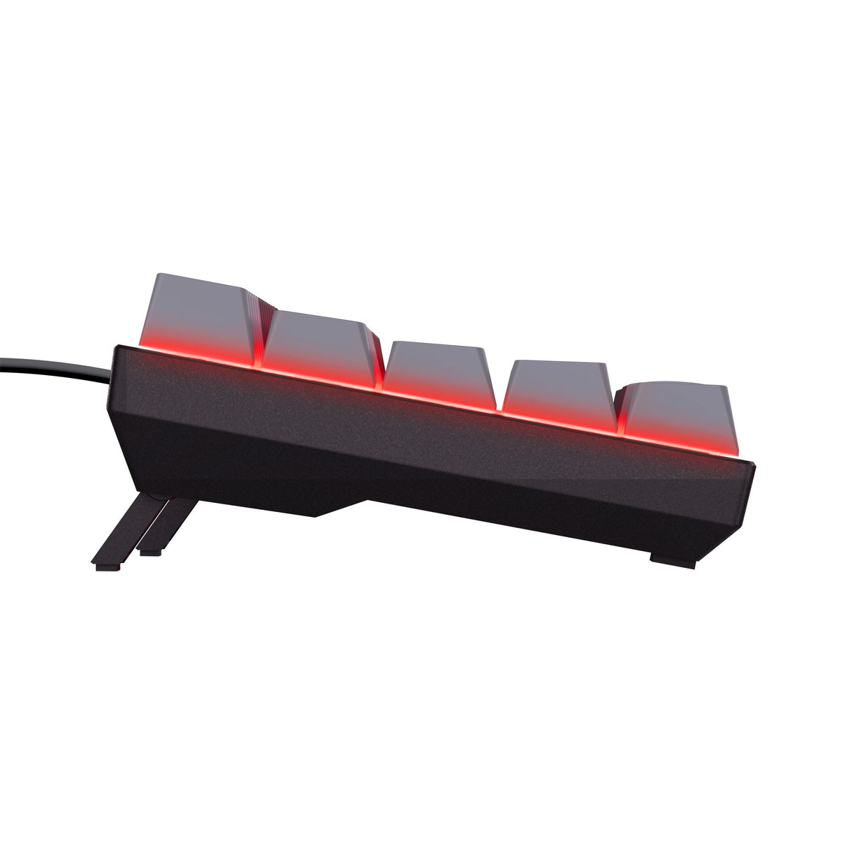 Trust GXT 867 Acira 60 % mini-mekanisk gaming-tastatur (sort, amerikansk layout (QWERTY), Outemu Red, 60 %, RGB)
