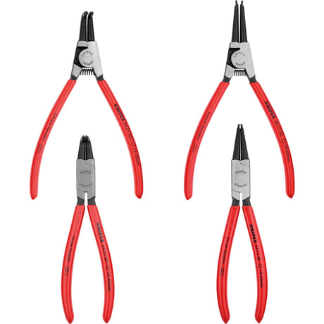 Knipex låseringstang sæt 001956 (rød sort, 4-delt)