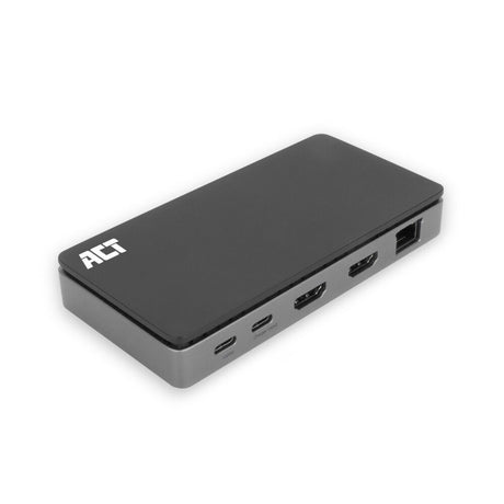 Act tilslutning USB-C 4K MST dockingstation (sort grå)