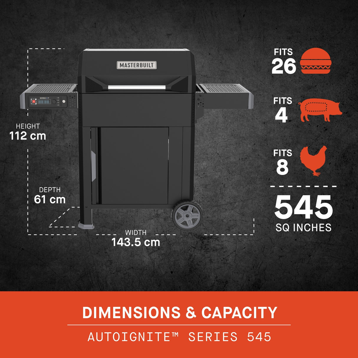 Masterbuilt Autoignite Series 545 Digital kulgrill og ryger (sort, WiFi-kontrol)