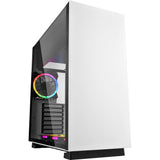 Sharkoon rgb midi tårnhus i rent stål (hvid | 2x usb-a | rgb | hærdet glas)