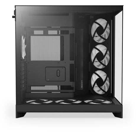 Nzxt h9 flow rgb+ midi tårnhus (sort (mat) | 2x usb-a | 1x usb-c | rgb | hærdet glas)
