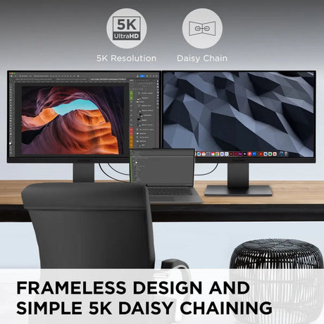 Viewsonic VP2788-5k mac-kompatibel 27 4k UHD-skærm (sort, 2x Thunderbolt 4, 1x HDMI, 1x Displayport, USB-A, USB-C)