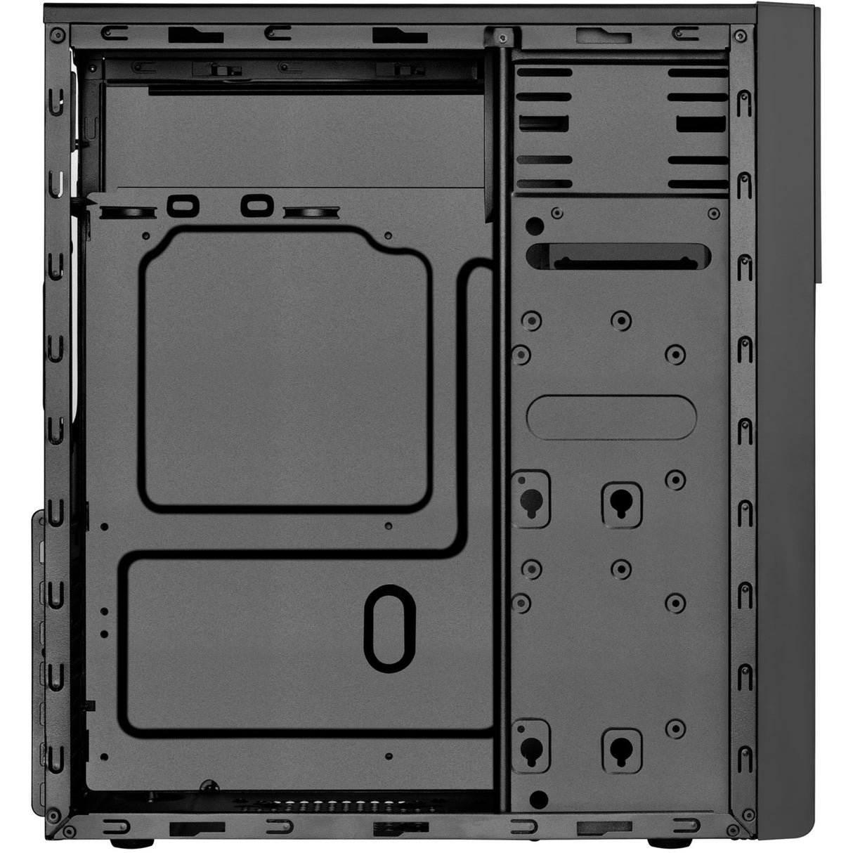 Silverstone sst-ps13b midi tårnhus (sort | 2x USB-A)