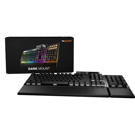 Vær stille! dark mount silent tactile rgb mekanisk gaming-tastatur (sort, us-layout (qwerty), silent tactile, 100%, argb, pbt double-shot keycaps, media dock)