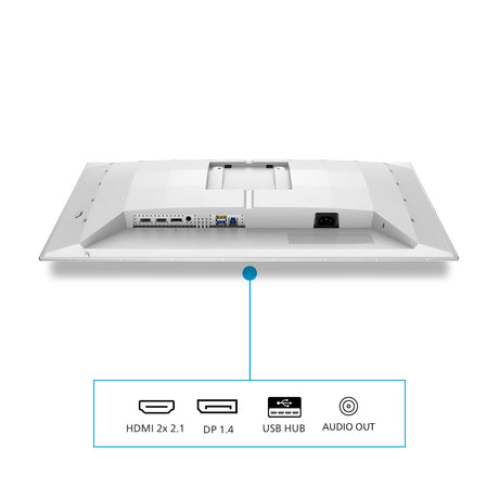 Philips Evnia 6000 27m2n6501l 00 26.5 gaming-skærm (hvid, 2x HDMI, skærmport, USB-A, USB-B, G-sync, 240Hz, QD-OLED)