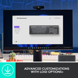 Logitech MX mekanisk tastatur (sort, amerikansk-internationalt layout (QWERTY), 100 %, Bluetooth)