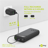 Goobay hurtigopladning powerbank 20.000 mah - 74 wh (sort, USB-C PD, QC 3.0)