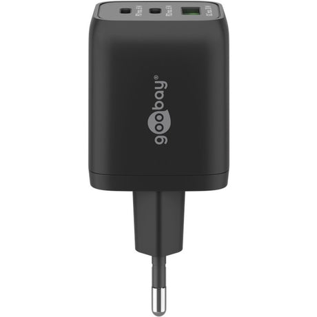 Goobay USB-C hurtigoplader nano (65 W) og USB-C tekstilkabel (sort, 1 meter)