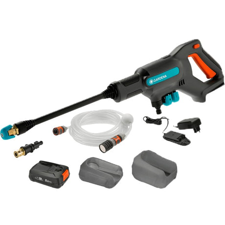 Gardena aquaclean 24 18v p4a - batteri højtryksrenser - 24 bar - inkl. batteri og oplader