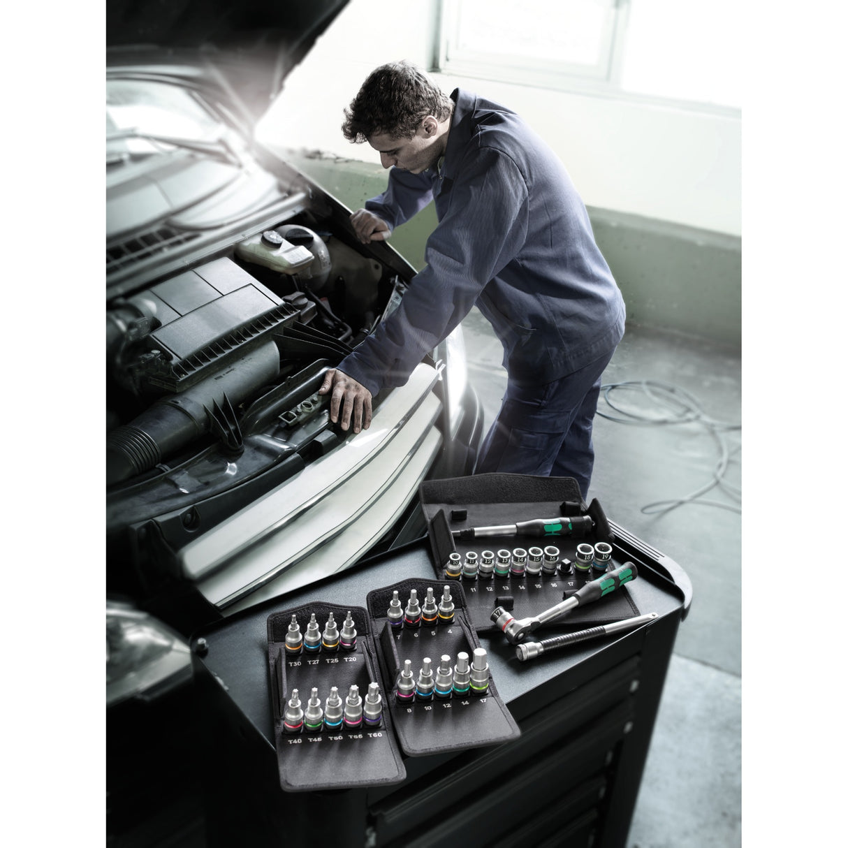 Wera 8767 HMC HF 1 Zyklop bit topnøglesæt Torx topnøgle (9 dele)