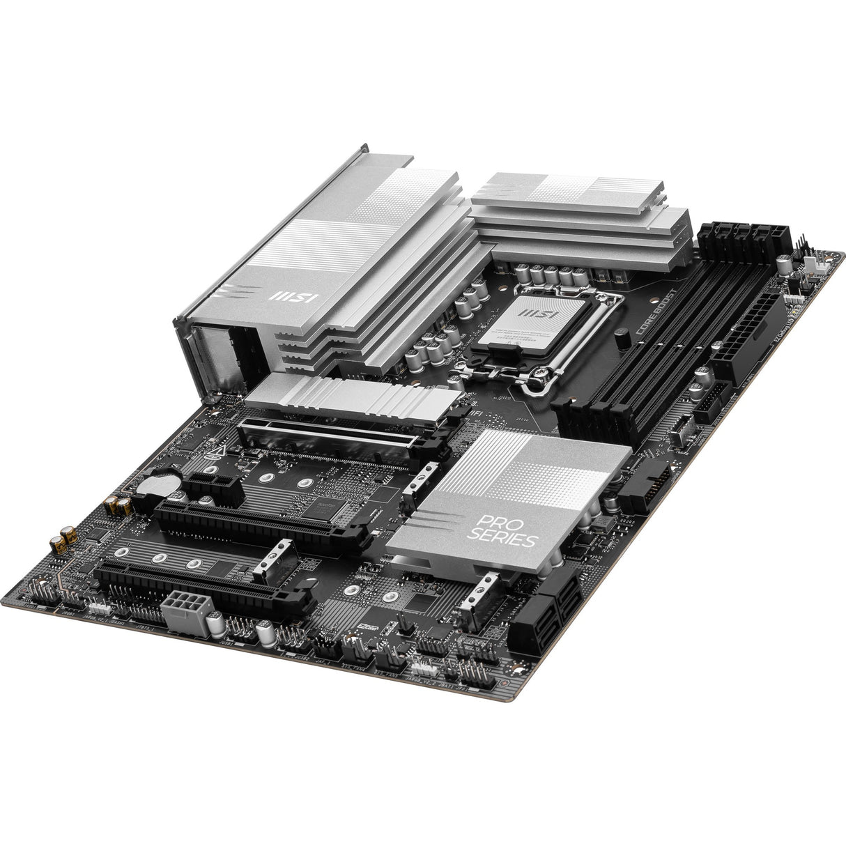 MSI Pro Z890-P WiFi Socket 1851 bundkort (sort sølv, RAID, 5GB-LAN, WiFi 7, BT, lyd, ATX)