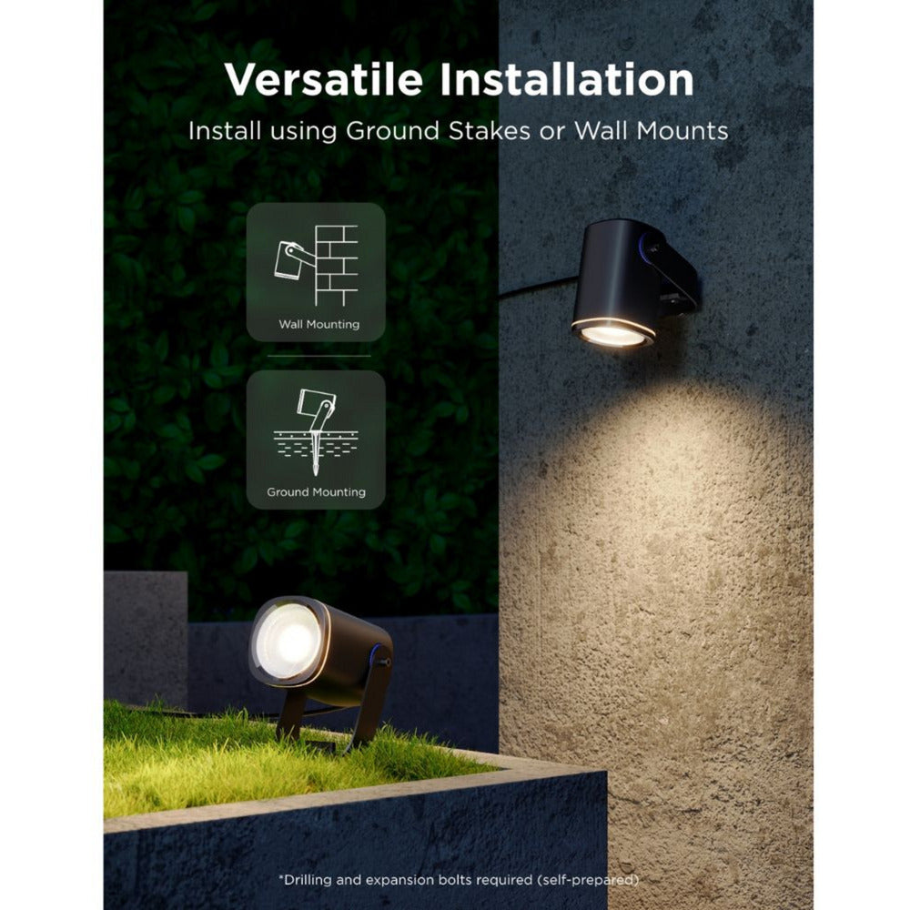 Govee smarte udendørs spotlights betyder noget rgbicww - 2-pack havespots