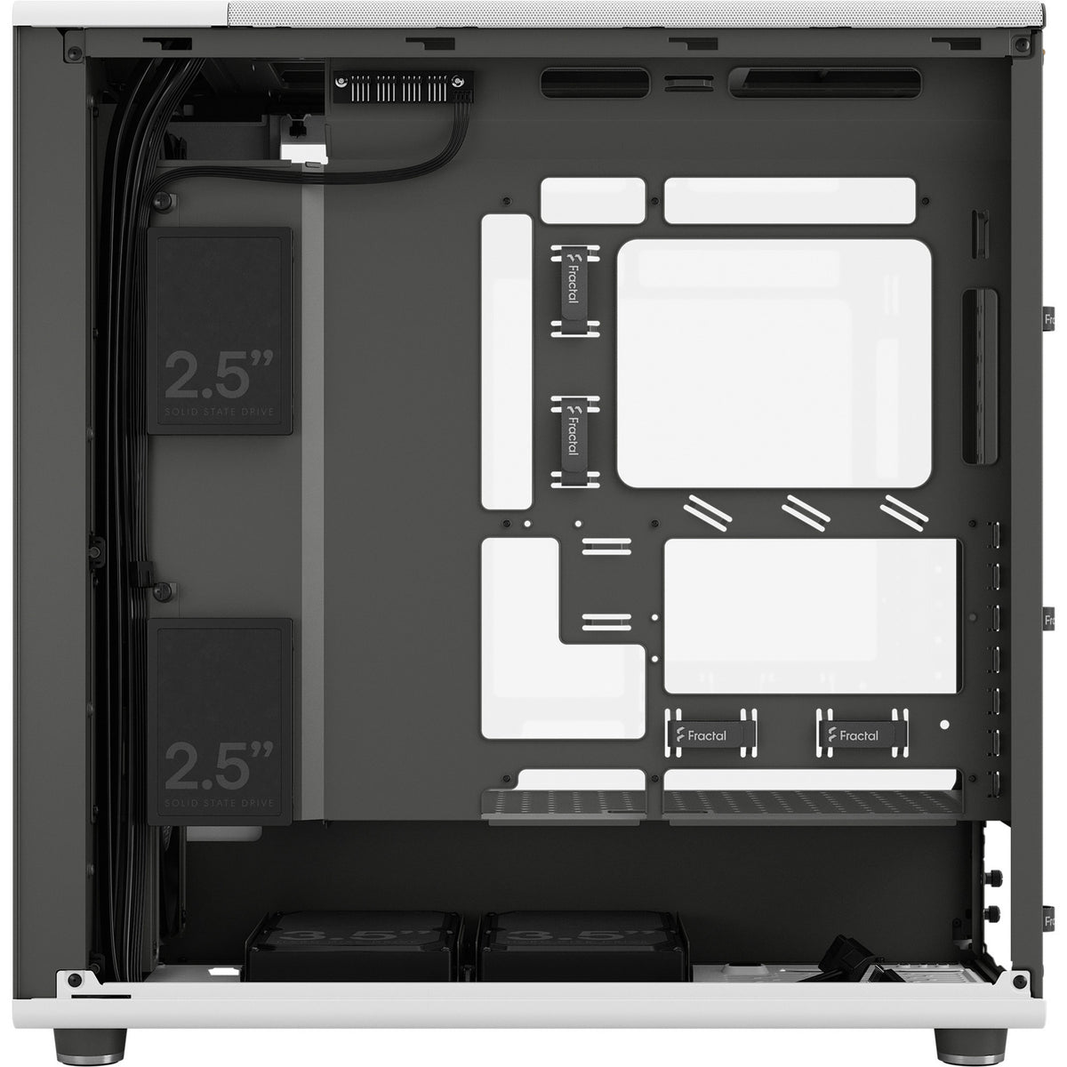 Fractal Design North XL RC Chalk White TG Clear Midi Tower Housing (hvid træfarve | 2x USB-A | 1x USB-C | hærdet glas)