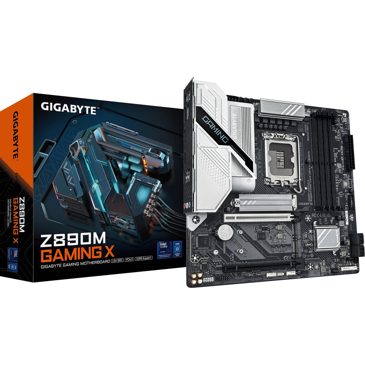 Gigabyte z890m gaming x socket 1851 bundkort (raid, 2,5 GB-lan, lyd, µatx)
