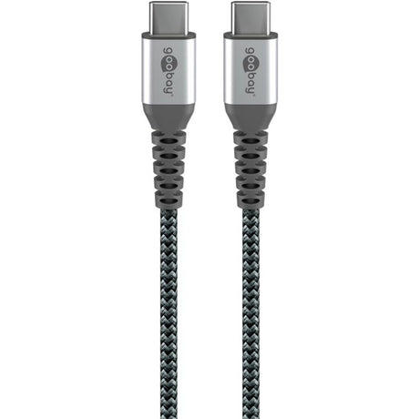 Goobay USB-C hurtigoplader nano (65 W) og USB-C tekstilkabel (sort, 1 meter)