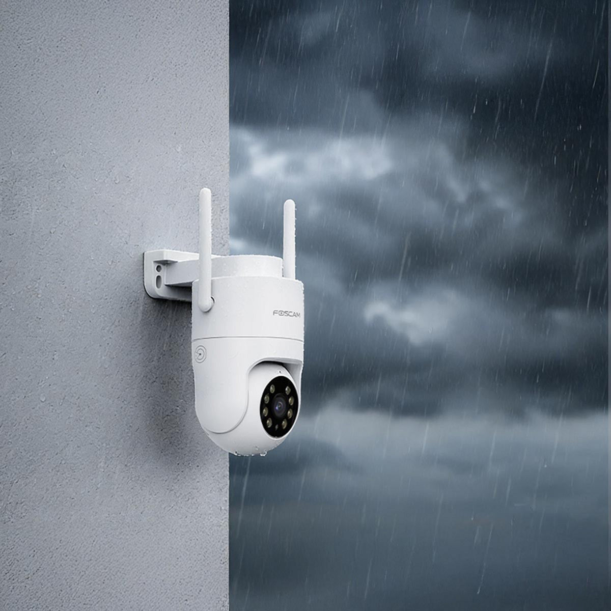 Foscam PD8, 4K 8MP Dual Band WiFi 6 PT sikkerhedskamera (hvid)
