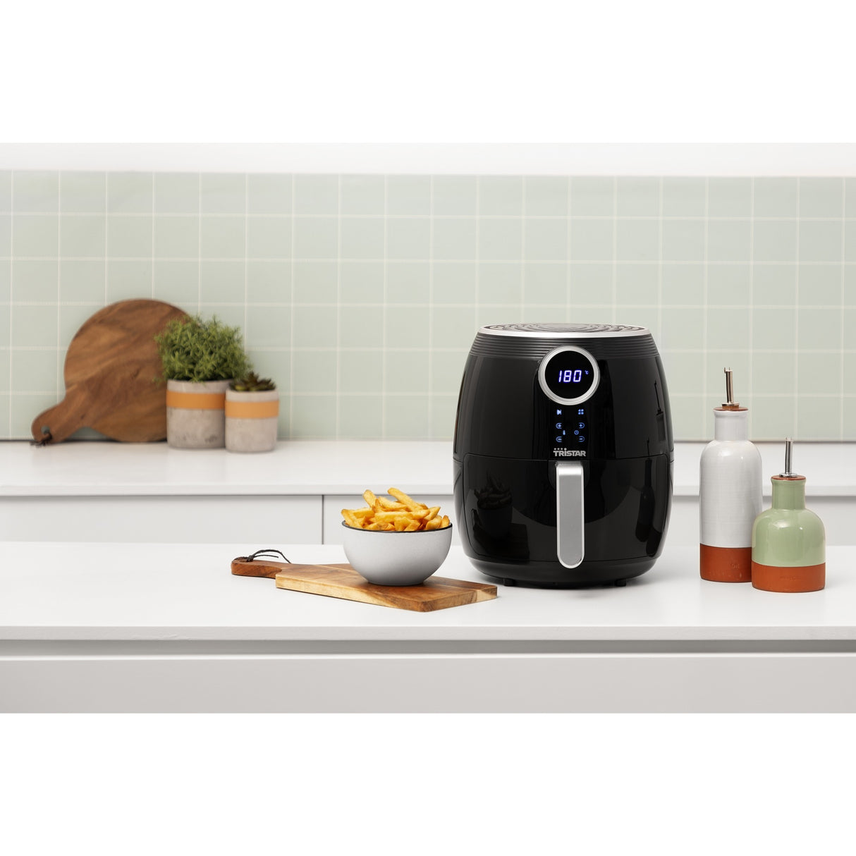 Tristar fr-6956 digital sprød frituregryde varmluftfriture (sort, 4,5 liter)