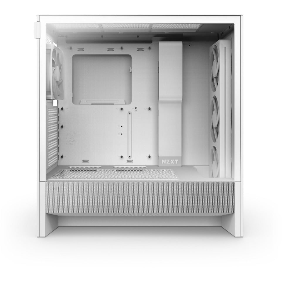 Nzxt h5 flow rgb v2 midi tårnhus (hvid | 1x usb-a | 1x usb-c | rgb | hærdet glas)