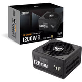 Asus tuf gaming gold modulær 1200 watt strømforsyning (sort, 2x 12v-2x6, 3x pcie)