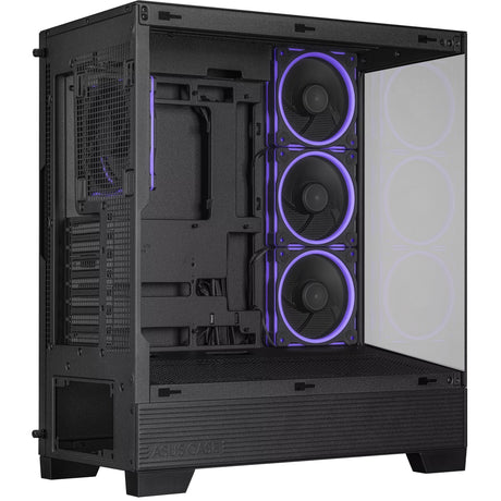Asus a31 plus midi tårnhus (sort | 2x USB-A | 2x USB-C | hærdet glas)