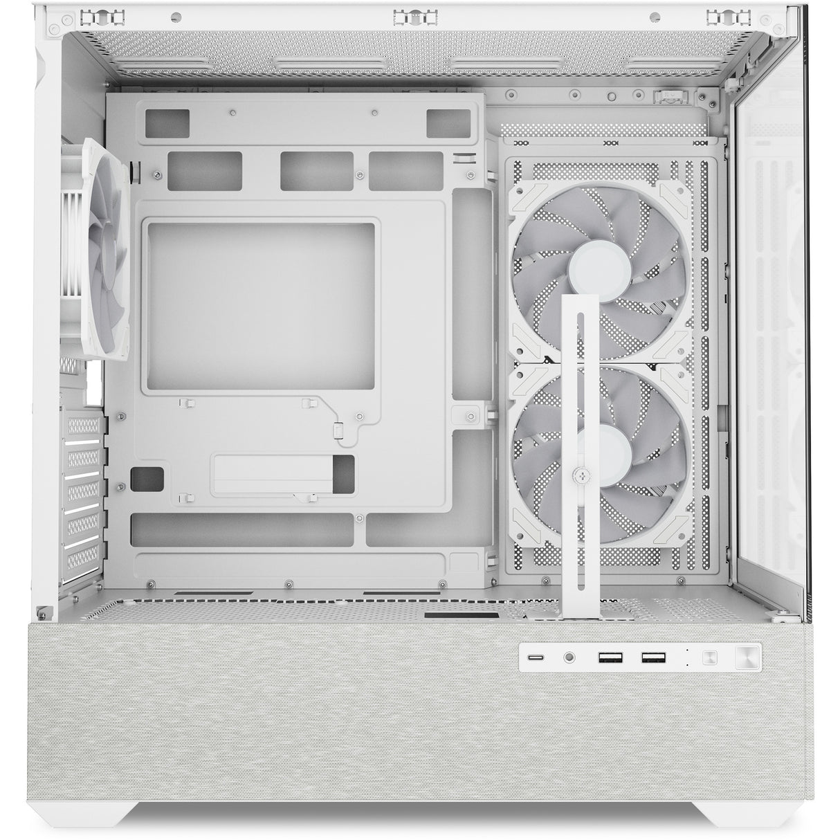 Sharkoon mk7 argb mini tårnhus (hvid | 2x USB-A | 1x USB-C | RGB | hærdet glas)