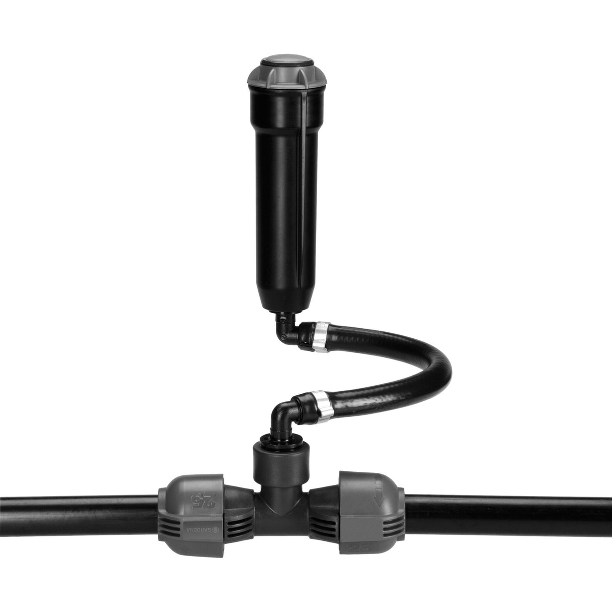 Gardena T-stykke 25 mm x 3 4 indvendig gevindforbindelse (sort grå, 2790-20)