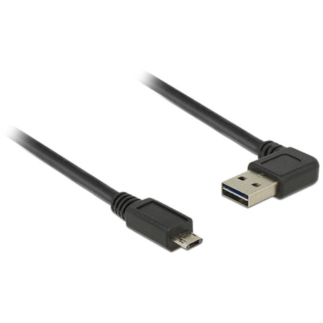Delock easy-usb-a 2.0 han > easy-usb micro-usb-b 2.0 han-kabel (sort, 2 meter)