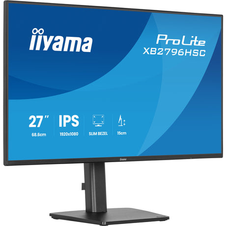Iiyama prolite xb2796hsc-b1 27 skærm (sort (mat), 144 Hz, HDMI, USB-C, lyd)